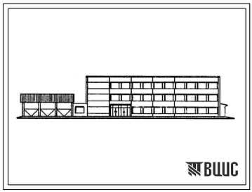 Типовой проект 416-1-73 Административно-бытовой корпус гаража на 115 автобусов.