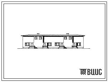 Типовой проект 144-12-118.2 2-этажный 4-квартирный блокированный жилой дом с 3-комнатными квартирами в двух уровнях. Для строительства в 1В климатическом подрайоне, 2 и 3 климатических районах.
