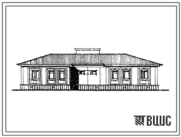 Типовой проект 183-000-314сп.85 1-этажный 2-квартирный жилой дом с 3-комнатными квартирами. Для строительства в 4Г климатическом подрайоне сейсмичностью 8 баллов на грунтах 2 типа просадочности.