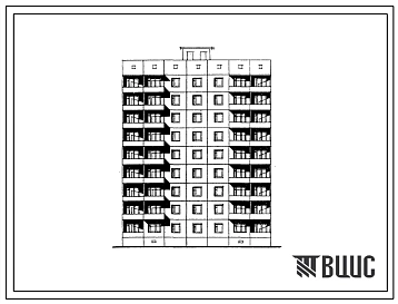 Типовой проект 94-098.83 Блок-секция 9-этажная 36-квартирная рядовая 3Б-3Б-2Б-1Б. Для строительства в Киевской области.