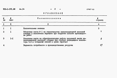 Альбом 14 Сметы. Подземная часть