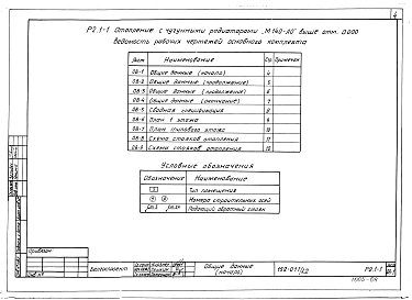Альбом 9 Отопление с чугунными радиаторами "М-140-АО" выше отм. 0.000 (Р2.-1)