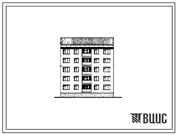 Типовой проект 70-066с/1 Пятиэтажная рядовая блок-секция на 10 квартир ( трехкомнатных 3Б — 5, четырехкомнатных 4Б — 5).