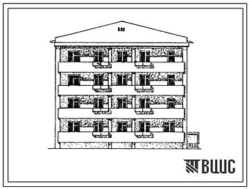Типовой проект 114-77-138сп.13.87 4-этажный 1-секционный дом на 16 квартир типа 1-2. Для строительства в Узбекской ССР.