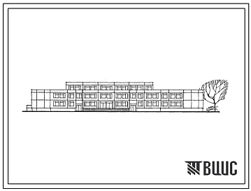 Типовой проект 221-01-627.88 Школа на 11 классов (422 учащихся). Здание  двухэтажное. Стены из трехслойных легкобетонных панелей по серии 1.090.1-1.