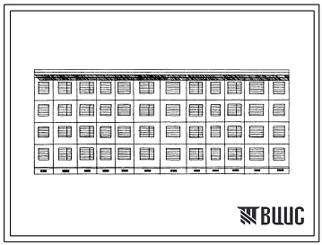 Типовой проект IVз-500ТСП-13/1 4-этажная 16-квартирная рядовая с торцевым окончанием блок-секция 5Б.4Б - 4Б.5Б
