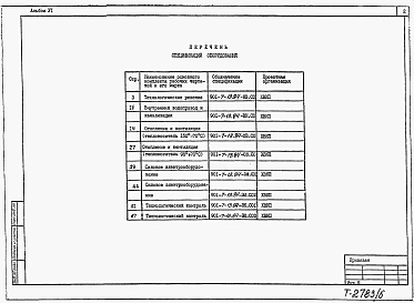 Альбом 6 Спецификации оборудования