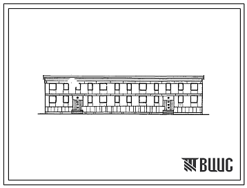 Типовой проект 1-309к-14 Двухэтажный дом на 16 квартир со стенами из крупных керамзитобетонных блоков