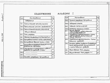 Альбом 1 Пояснительная записка, архитектурно-строительные решения, конструкции железобетонные, отопление и вентиляция, водопровод и канализация, электротехническая часть, электроавтоматика.     