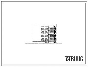 Типовой проект 155-019с.86 Четырехэтажная блок-секция угловая универсальная на 8 квартир