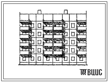 Типовой проект 105-075с Блок-секция 5-этажная 20-квартирная 3Б.2Б - 2Б.3Б рядовая с торцовыми окончаниями. Вариант с 3х-слойными стеновыми панелями и выносными балконами