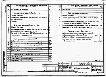 Альбом 2  Применен из тп 705-3-34.88 Технология производства. Электрическое освещение. Молниезащита здания. Вентиляция. Связь и сигнализация.