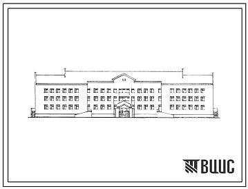 Типовой проект 224-01-664м.88 Школа на 11 классов (422 учащихся). Грунты вечномерзлые. Здание трехэтажное. Стены из кирпича.