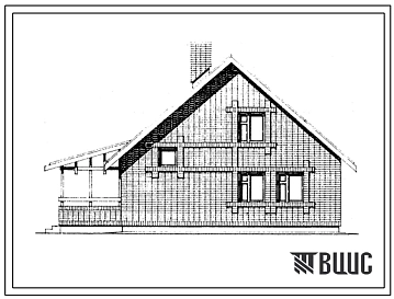 Типовой проект 184-16-84.85 Мансардный 1-квартирный 4-комнатный дом (для государственного строительства). Для строительства в 1В климатическом подрайоне, 2 климатическом районе.