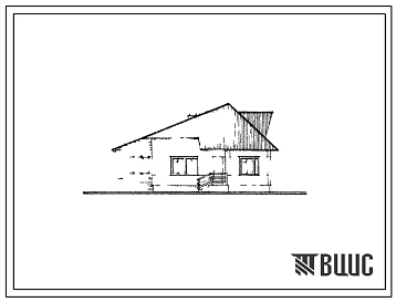 Типовой проект 181-25-9 Одноэтажный одноквартирный дом с четырехкомнатной квартирой 4Б. Для строительства в 1В,1Д,3А и 3В климатических подрайонах, во 2 климатическом  районе.