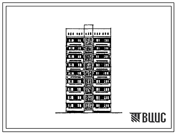Типовой проект 146-021.13.85 Девятиэтажная блок-секция рядовая на 18 трехкомнатных квартир типа 3Б. Для строительства в г.Нукусе