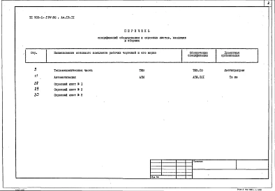 Альбом 13.11 Спецификации оборудования. Котельная. Вспомогательное оборудование паровой части. Тепломеханическая часть, автоматизация.