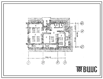 Типовой проект Б-3-95(103-013.1) Двойное использование помещений цокольного этажа двухэтажной торцевой крупно-панельной блок-секции на 44 квартиры т2б-3б, (убежище на 95 человек, размеры убежища 16м на 5,6м, режимы вентиляции 1,2,3).