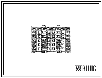 Типовой проект 105-0125с.13.87 Блок-секция 5-этажная 20-квартирная 3.2-2.3 рядовая с торцевыми окончаниями. Для строительства в Киргизской ССР.