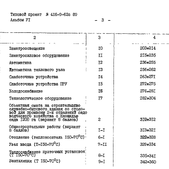 Состав фльбома. Типовой проект 416-9-62с.89Альбом 6 Сметы