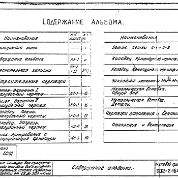 Состав фльбома. Типовой проект 902-2-164Выпуск 1 Альбом 1 Лоток с пределами измерений от 25 до 500 м3/час. Пояснительная записка. Чертежи строительные, отопления и вентиляции