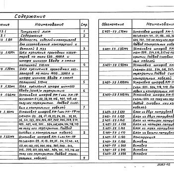 Состав фльбома. Серия 5.407-59 УстановкаВыпуск 1 Монтажные чертежи