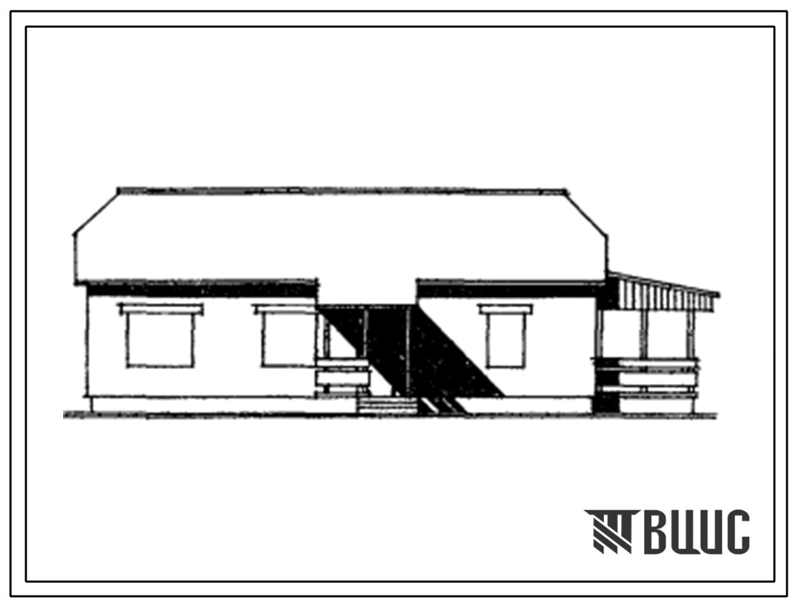 Типовой проект 184-48-35с/1 Дом одноэтажный одноквартирный шестикомнатный с полным благоустройством для индивидуального строительства.