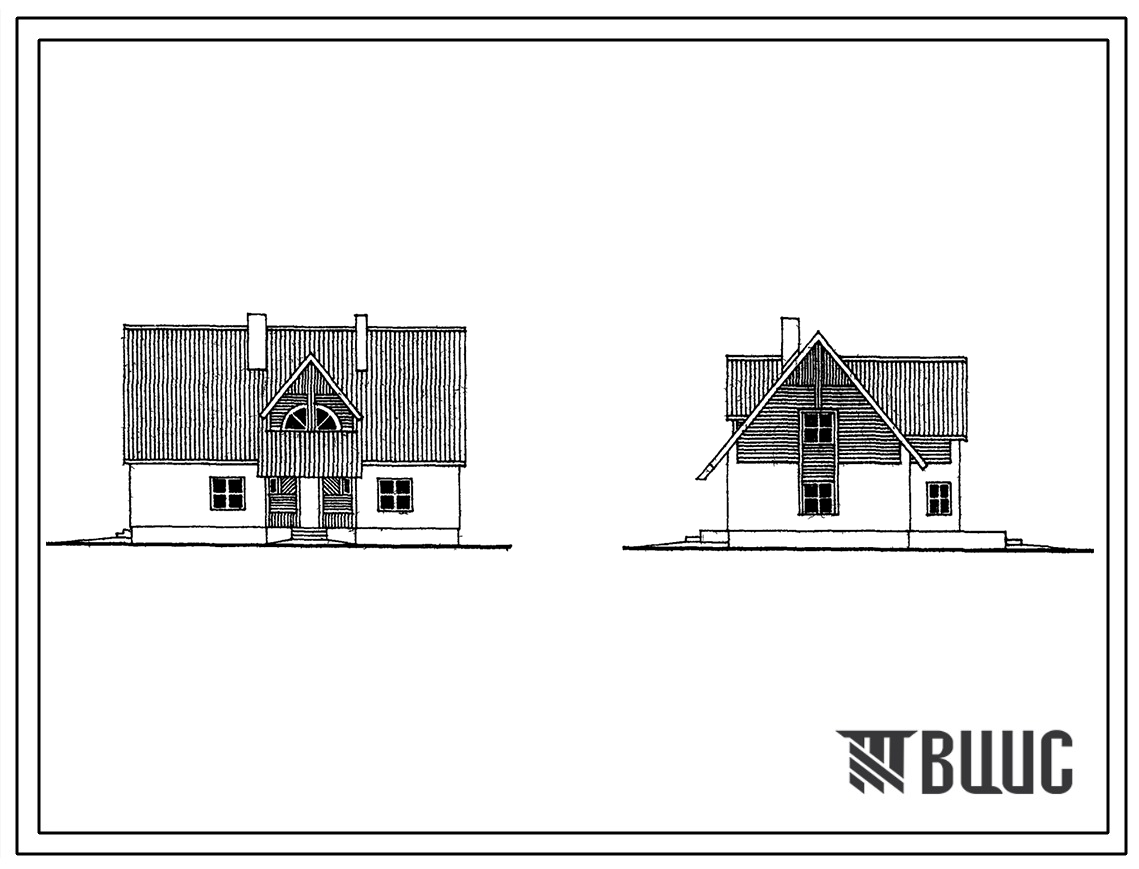 Типовой проект 144-23-89.13.87 5-комнатный жилой дом с печным отоплением «Рийна-5-1». Для строительства в Эстонской ССР.