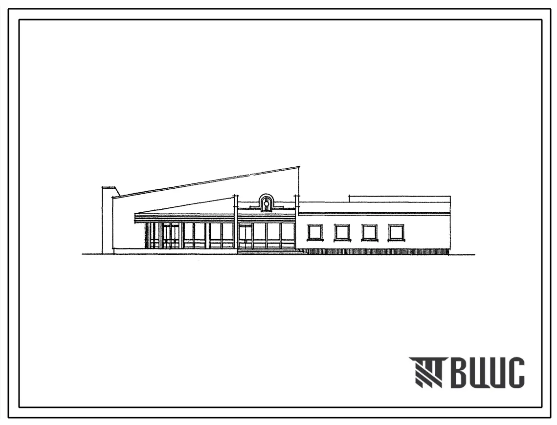 Типовой проект 264-012-294.88 Клуб на 150 посетителей (с применением деревянных клееных конструкций)