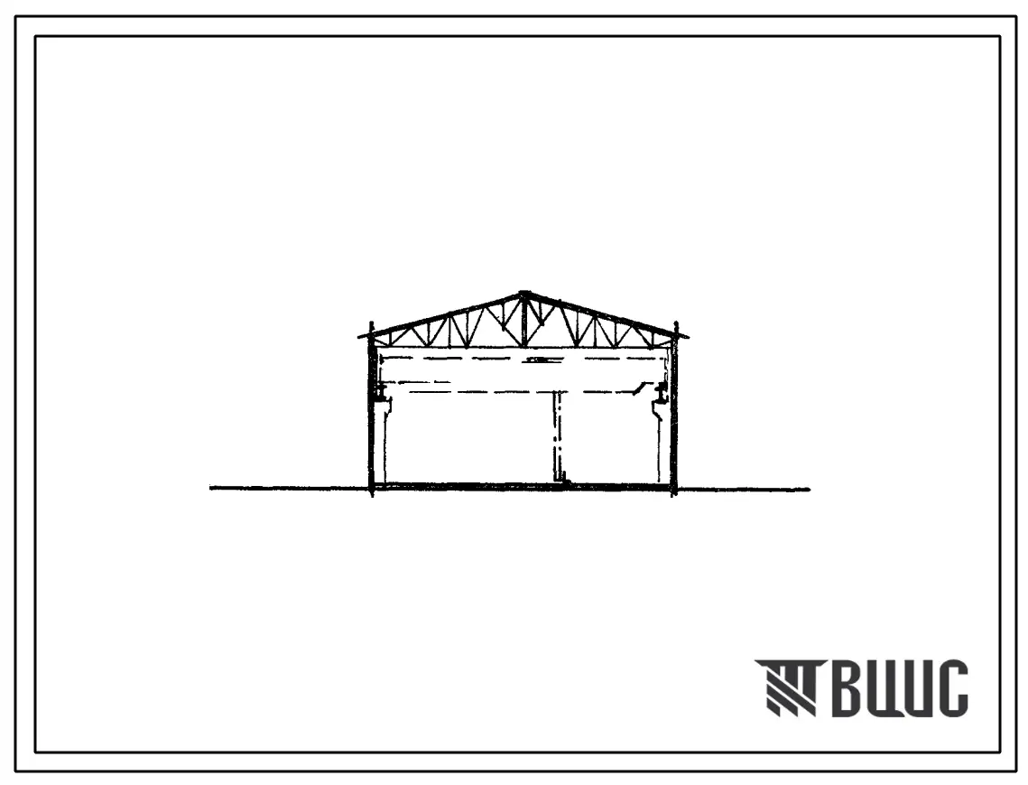 Типовой проект 709-135 Закрытый склад № 3 (метизов). Базы черных металлов и метизов мощностью 250 000 т годового металлооборота. Вариант с поперечным вводом железнодорожных путей.