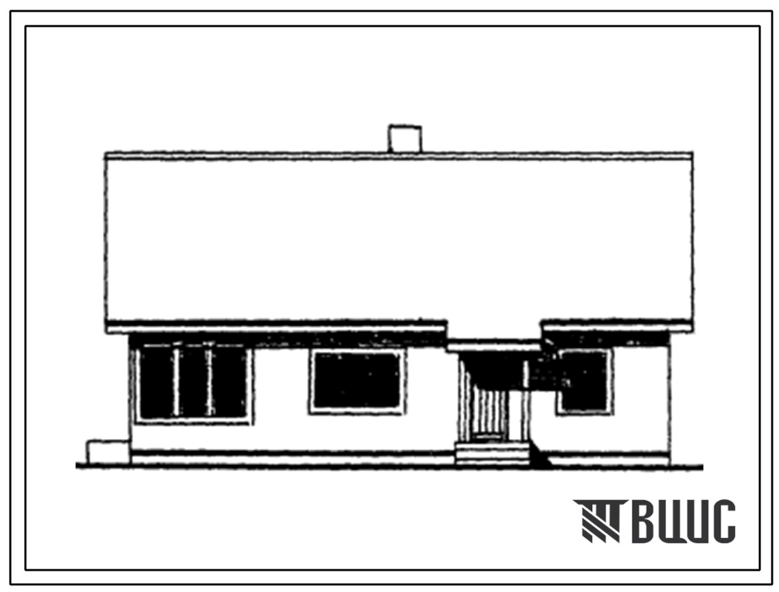 Типовой проект 181-115-101/1 Одноэтажный одноквартирный трехкомнатный жилой дом.
