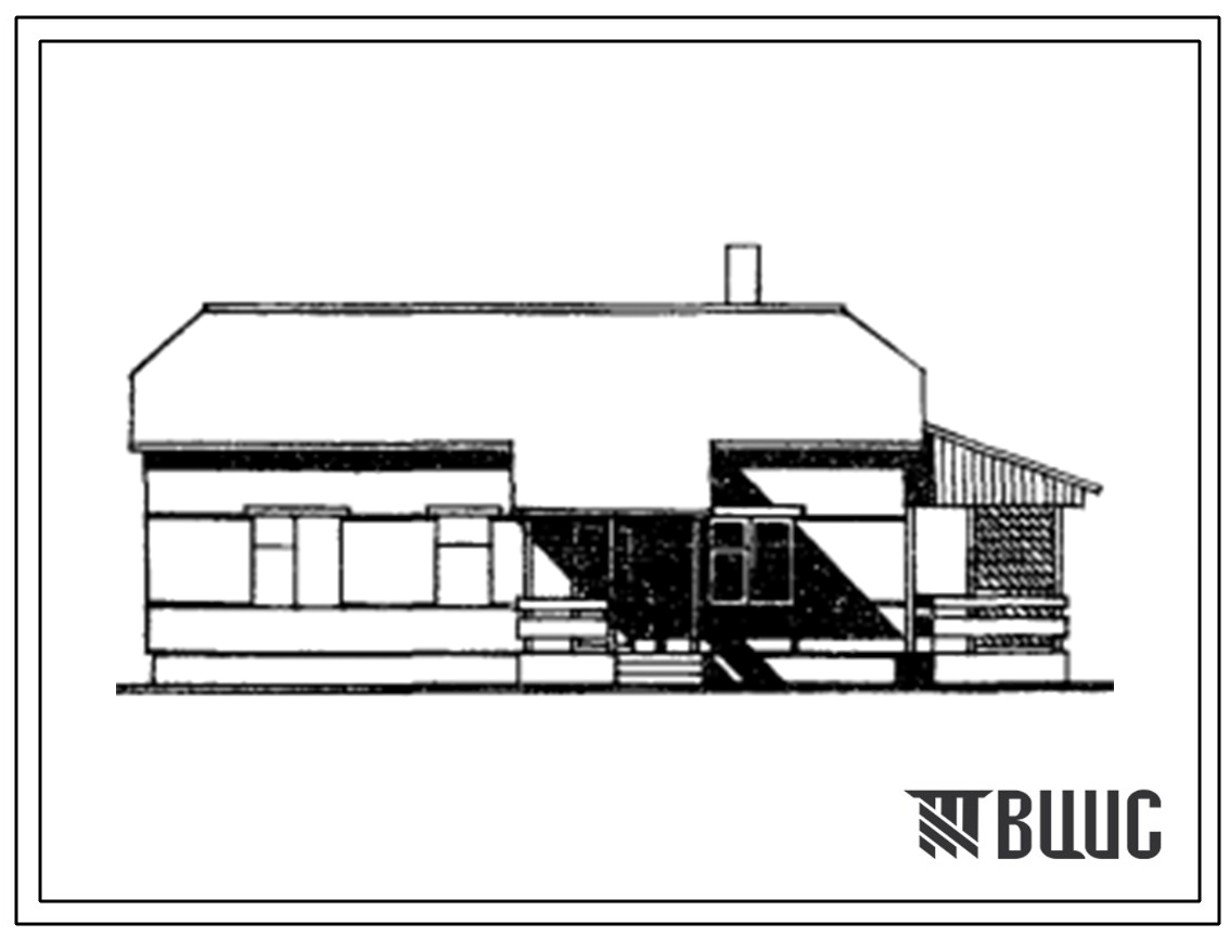 Типовой проект 184-48-38с/1 Дом одноэтажный одноквартирный пятикомнатный с упрощенным благоустройством для индивидуального строительства.