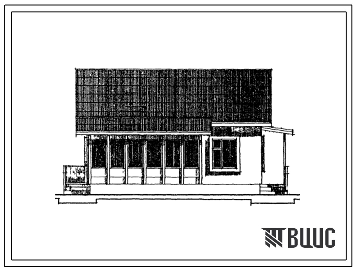 Типовой проект 184-52-261С.13.86 Одноэтажный одноквартирный жилой дом усадебного типа с квартирой типа 3Б со стенами из кирпича (для Казахской ССР)