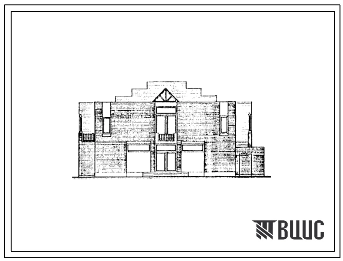 Типовой проект 264-012-312.90 Клубное здание досугового типа на 100 посетителей с универсальной гостиной. Здание двухэтажное. Стены из кирпича.