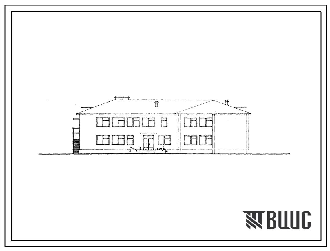 Типовой проект 224-9-191с.86 Блок актового зала на 160 зрительских мест с помещениями для организации продленного дня. Для строительства в сельской местности