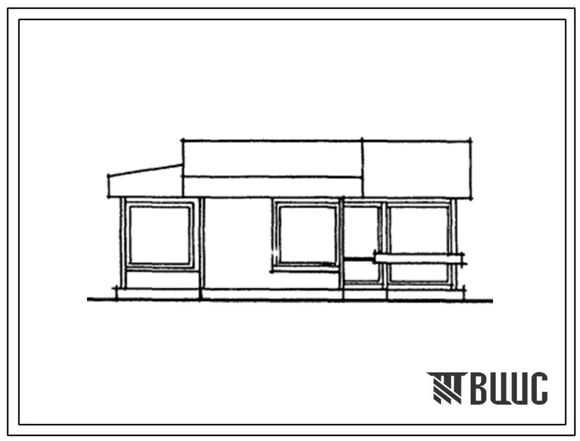 Типовой проект 187-000-396.13.86 Одноэтажный летний домик с верандой, погребом контейнерного типа (для строительства в Латвийской ССР)