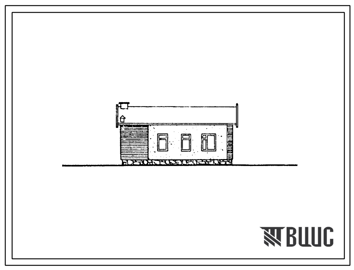 Типовой проект 184-40-84с.86 Одноэтажный жилой дом с трехкомнатной квартирой типа 3Б. Для индивидуальных застройщиков