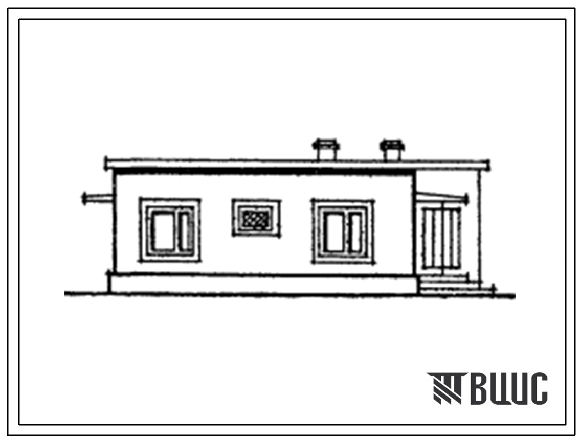 Типовой проект 184-40-126.87 Одноэтажный одноквартирный жилой дом с 3-комнатной квартирой
