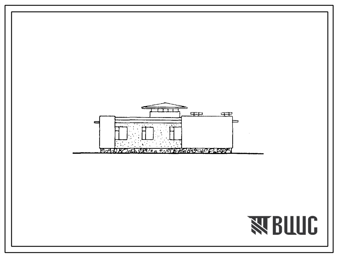 Типовой проект 184-40-106.86 Одноэтажный жилой дом с шестикомнатной квартирой (правый)