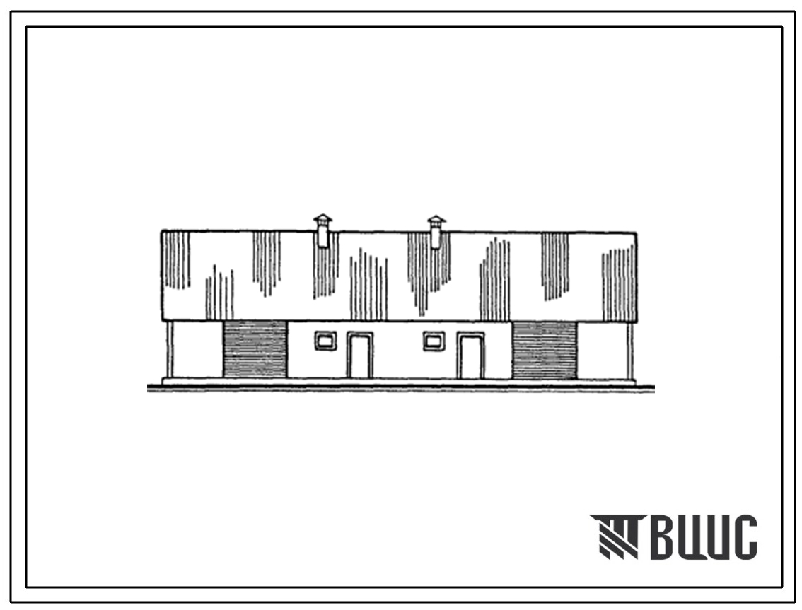 Типовой проект 194-000-442.13.86 Полносборное блокированное хозяйственное зданий со скатной крышей и погребом. (Ввод опубл. в И-11-86). Для Латвийской ССР