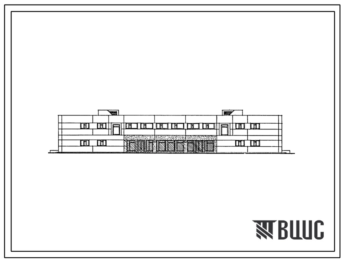 Типовой проект 252-04-64.88 Амбулатория на 100 посещений в смену с аптекой VI группы. Здание двухэтажное. Каркас по серии 1.020.1/83. Стены из однослойных легкобетонных панелей по серии 1.030.1-1 и трехслойных легкобетонных панелей на жестких связях.