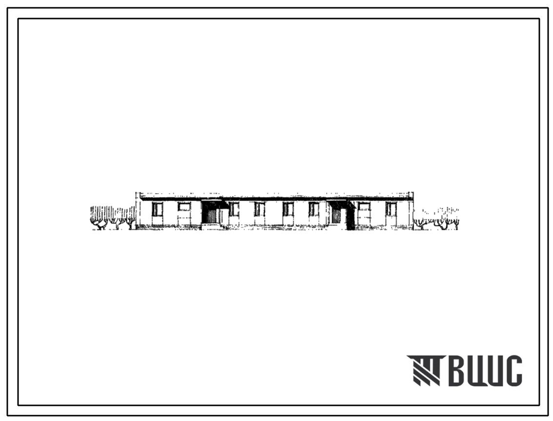 Типовой проект 183-211-23/1 Одноэтажный дом на 2 шестикомнатные квартиры. Для строительства в 4А и 4Г климатических подрайонах Туркменской ССР