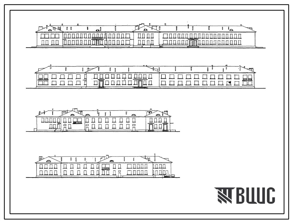 Типовой проект 2-05-02Ан Больница на 120 коек с поликлиникой на 240 посещений в смену. В составе : генплан, главный корпус, инфекционный корпус, хозяйственный корпус, гараж