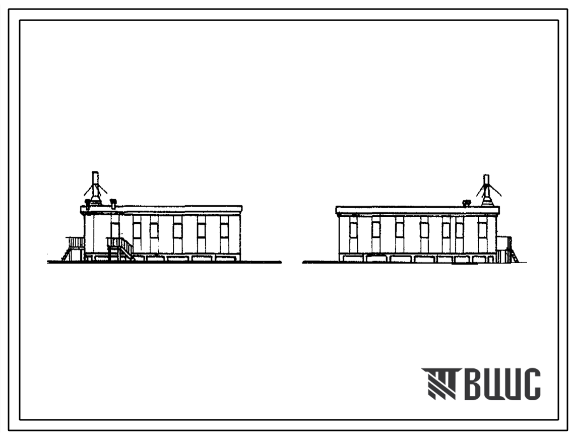 Типовой проект 1с-100-4 Сборный щитовой дом для экспедиционных баз на 15 человек