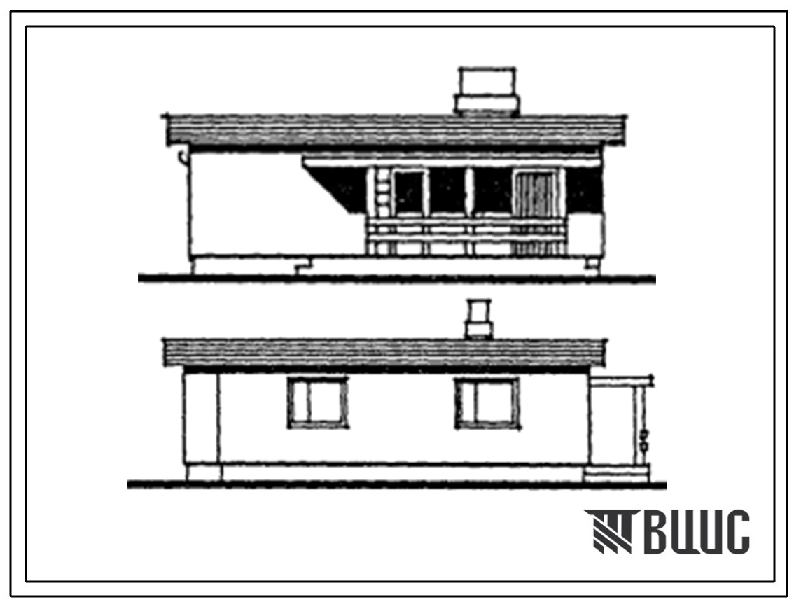 Типовой проект 183-000-418.13.86 Одноэтажный одноквартирный 3-комнатный жилой дом для государственного строительства в Латвийской ССР