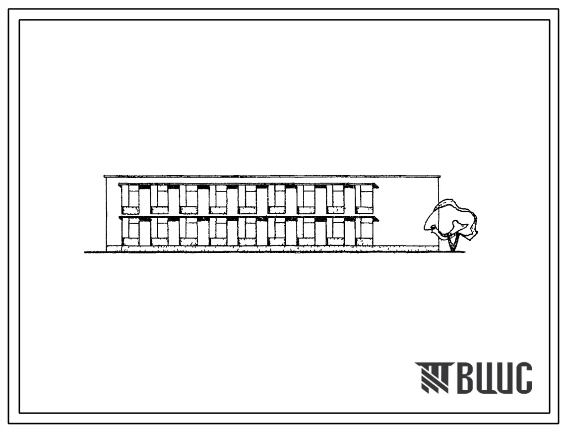 Типовой проект 225-1-228с Универсальный блок на 6 учебных помещений для пристроек к существующим зданиям сельских школ, для строительства в 3Б климатическом подрайоне, сейсмичностью  7 и 8 баллов