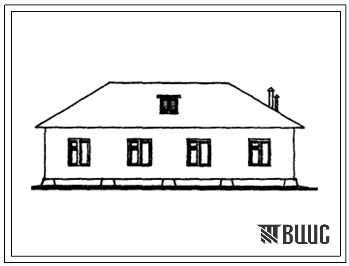 Типовой проект 189-000-137с Одноквартирный пятикомнатный жилой дом с глинобитными стенами, усиленными каркасом. Для индивидуальных застройщиков.
