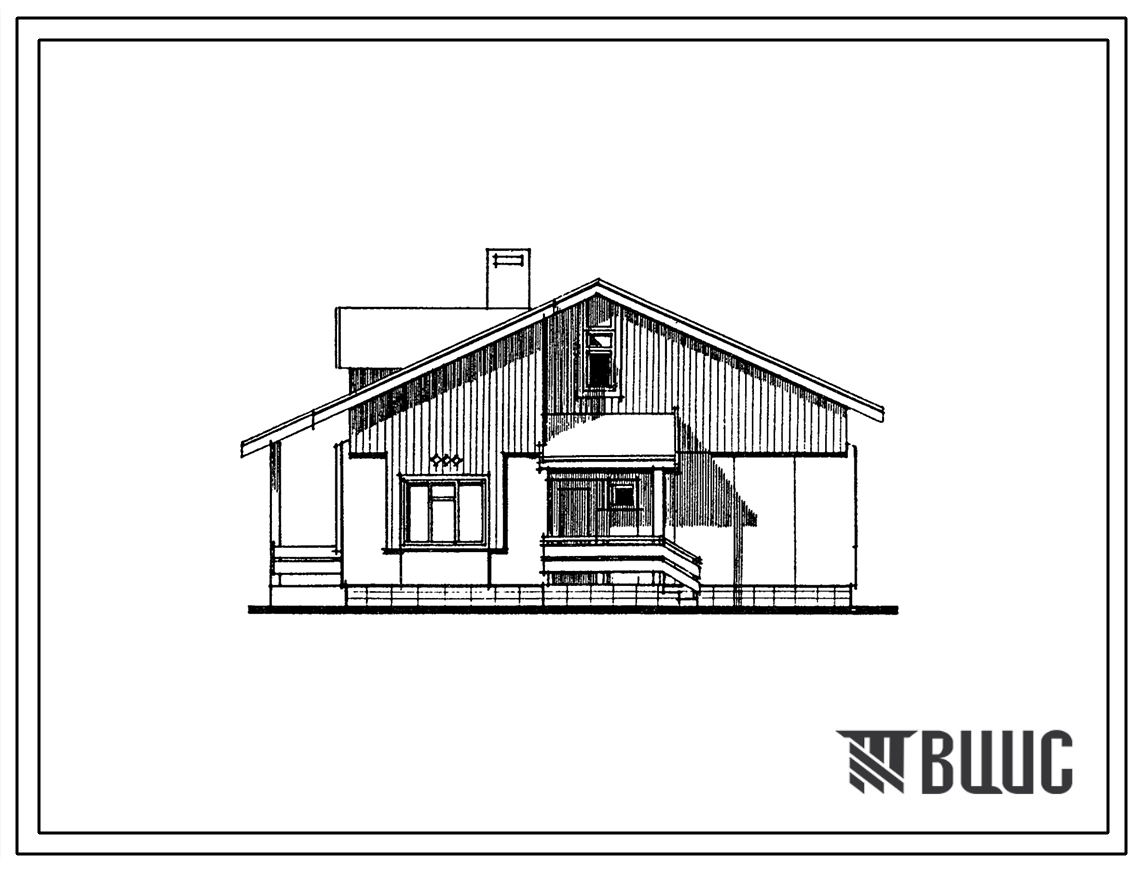 Типовой проект 181-115-203.13.88 Одноэтажный 1-квартирный жилой дом с 3-комнатной квартирой со стенами из арболита (для строительства в Ленинградской области)