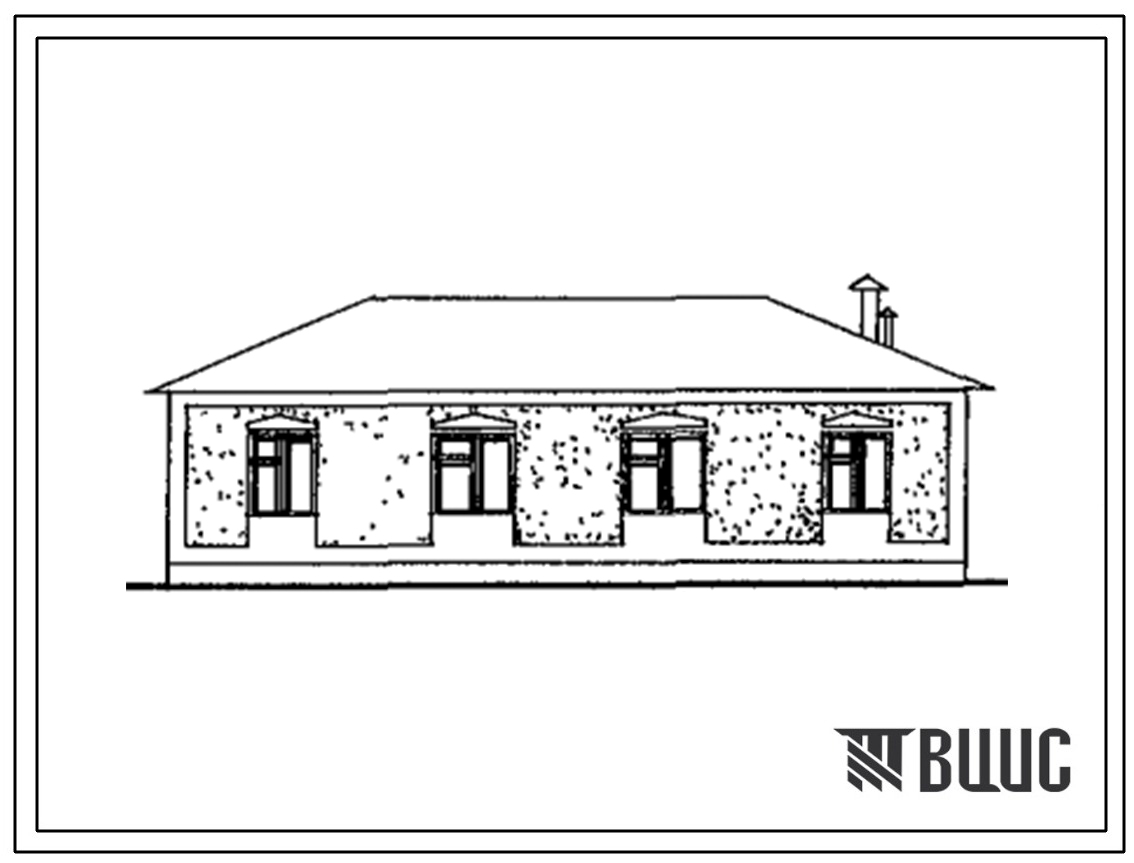 Типовой проект 189-000-746с.13.88 Одноквартирный 5-комнатный жилой дом с глинобитными стенами, усиленными каркасом, для индивидуальных застройщиков (для Таджикской ССР)
