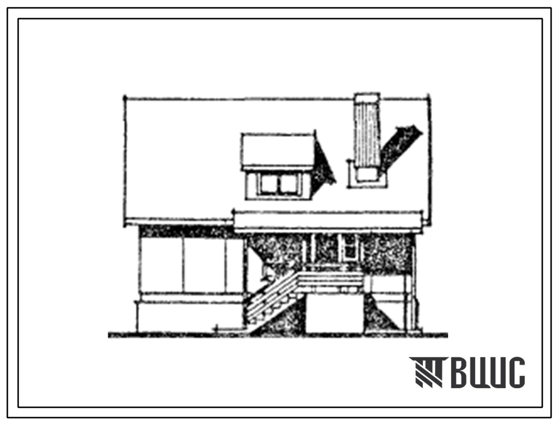 Типовой проект 181-000-446.13.86 Мансардный одноквартирный 4-комнатный жилой дом для государственного строительства в Латвийской ССР